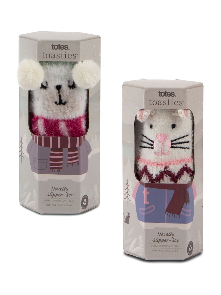 Marrón - Totes Ladies Novelty Super Soft Winter Socks 2 Pair - Imagen 2 de 5 Marrón - Totes Ladies Novelty Super Soft Winter Socks 2 Pair - Imagen 2 de 5