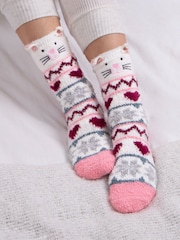 Totes Brown Ladies Novelty Super Soft Winter Socks 2 Pair - Image 4 of 5