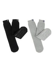 Totes Black Ladies Thermal Brushed Socks 2 Pair - Image 1 of 5