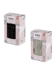 Totes Black Ladies Thermal Brushed Socks 2 Pair - Image 3 of 5