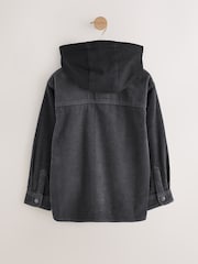 Charcoal Grey Corduroy Hooded Overshirt (3-16yrs) - Image 6 of 8