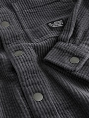Charcoal Grey Corduroy Hooded Overshirt (3-16yrs) - Image 7 of 8