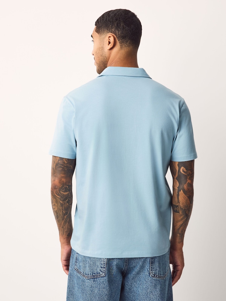 Pink / White / Blue Short Sleeve Cuban Collar Polo Shirts 3 Pack - Image 3 of 12