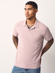 Pink / White / Blue Short Sleeve Cuban Collar Polo Shirts 3 Pack - Image 7 of 12