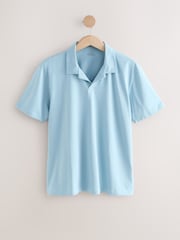 Pink / White / Blue Short Sleeve Cuban Collar Polo Shirts 3 Pack - Image 8 of 12