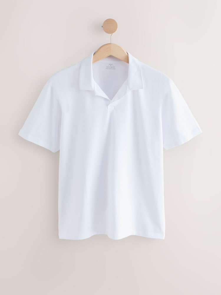 Pink / White / Blue Short Sleeve Cuban Collar Polo Shirts 3 Pack - Image 9 of 12