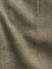Green Slim Fit Linen Blend Suit Trousers - Image 7 of 10