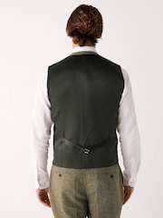 Green Linen Blend Suit Waistcoat - Image 2 of 8