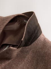 Brick Slim Fit Linen Blend Suit Jacket - Image 10 of 10