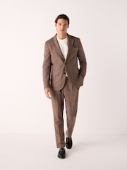 Brick Slim Fit Linen Blend Suit Jacket - Image 2 of 10