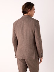 Brick Slim Fit Linen Blend Suit Jacket - Image 4 of 10