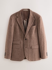 Brick Slim Fit Linen Blend Suit Jacket - Image 6 of 10