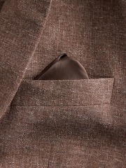 Brick Slim Fit Linen Blend Suit Jacket - Image 9 of 10