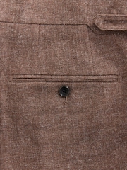 Brick Slim Fit Linen Blend Suit Trousers - Image 10 of 11