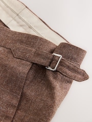 Brick Slim Fit Linen Blend Suit Trousers - Image 11 of 11