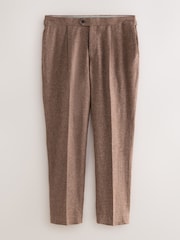 Brick Slim Fit Linen Blend Suit Trousers - Image 6 of 11