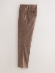 Brick Slim Fit Linen Blend Suit Trousers - Image 7 of 11