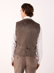 Ziegelrot - Linen Blend Suit Waistcoat - Bild 3 von 9