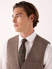 Ziegelrot - Linen Blend Suit Waistcoat - Bild 4 von 9