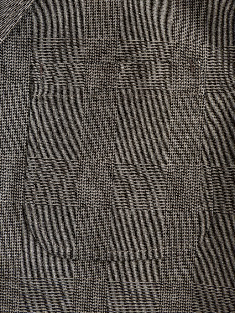 Brown Slim Fit Cotton Blend Suit Jacket - Image 10 of 10