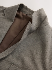 Brown Slim Fit Cotton Blend Suit Jacket - Image 9 of 10
