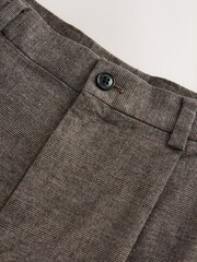 Brown Slim Fit Cotton Blend Suit Trousers - Image 9 of 10