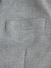 Grey Slim Fit Herringbone Texture Suit Jacket - Image 11 of 11