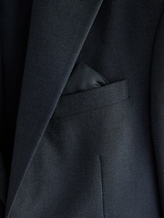 Navy Blue Regular Fit Motionflex Puppytooth Texture Suit Jacket - Image 12 of 12