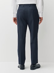 Navy Regular Fit Motionflex Puppytooth Texture Suit Trousers - Image 3 of 10
