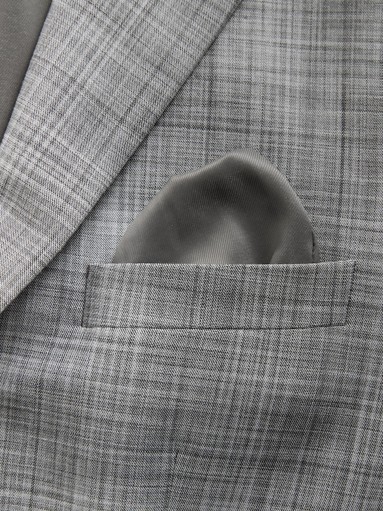 Grey Check Muscle Fit Motionflex Stretch Suit Jacket - Image 10 of 10