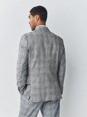 Grey Check Muscle Fit Motionflex Stretch Suit Jacket - Image 2 of 10