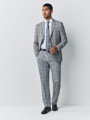 Grey Check Muscle Fit Motionflex Stretch Suit Jacket - Image 3 of 10