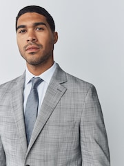 Grey Check Muscle Fit Motionflex Stretch Suit Jacket - Image 4 of 10