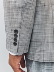 Grey Check Muscle Fit Motionflex Stretch Suit Jacket - Image 5 of 10