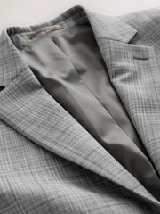 Grey Check Muscle Fit Motionflex Stretch Suit Jacket - Image 8 of 10