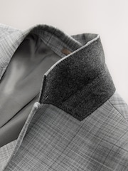 Grey Check Muscle Fit Motionflex Stretch Suit Jacket - Image 9 of 10