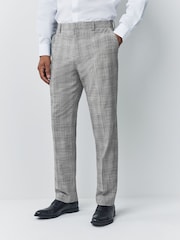 Grey Check Muscle Fit Motionflex Stretch Suit Trousers - Image 1 of 10