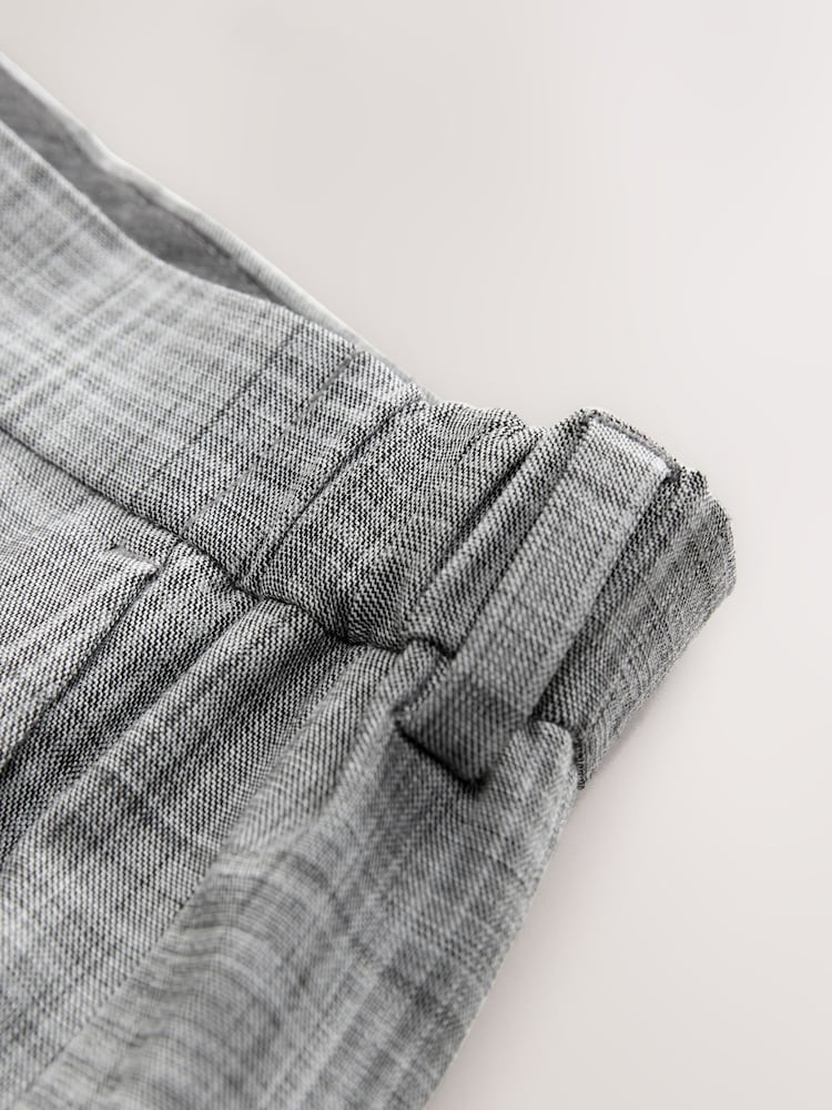 Grey Check Muscle Fit Motionflex Stretch Suit Trousers - Image 10 of 10
