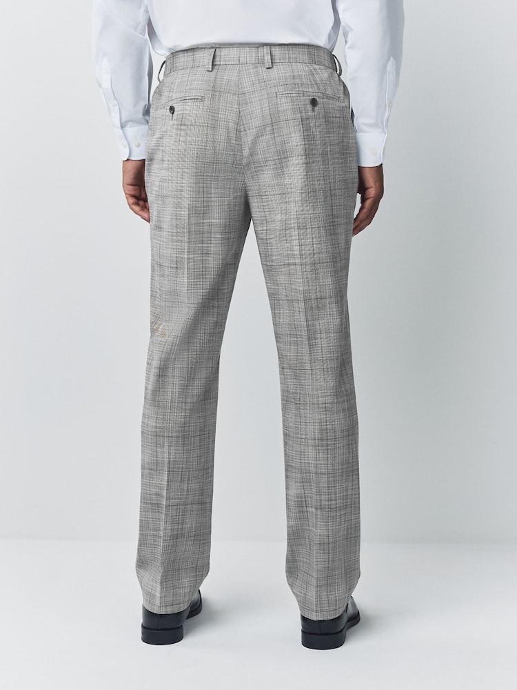 Grey Check Muscle Fit Motionflex Stretch Suit Trousers - Image 2 of 10