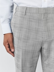 Grey Check Muscle Fit Motionflex Stretch Suit Trousers - Image 4 of 10