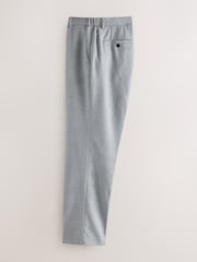 Gris claro - Regular Fit Smart Textured Trousers With Stretch Waistband - Imagen 12 de 18