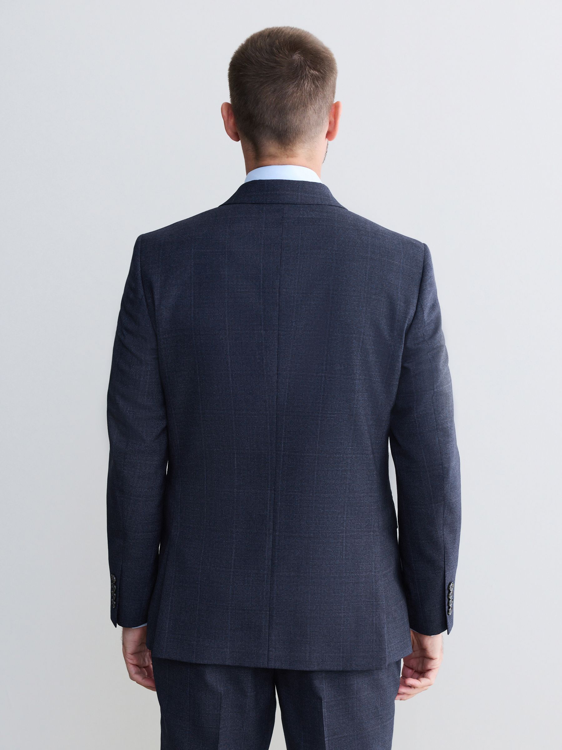 Buy Navy Blue Slim Fit Slim Fit Signature Marzotto 100% Italian