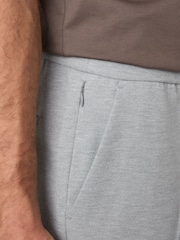 Light Grey Slim Fit Smart Elasticated Waistband Trousers With Wool Content - Image 4 of 10