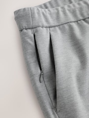 Light Grey Slim Fit Smart Elasticated Waistband Trousers With Wool Content - Image 9 of 10