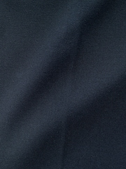 Navy Blue Slim Fit Smart Stretch Trousers With Internal Drawcord - Image 8 of 11