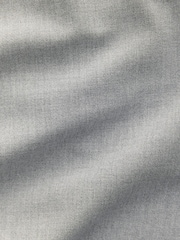 Light Grey Slim Fit Smart Stretch Trousers With Internal Drawcord - Image 5 of 5