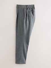 Blue Slim Fit Smart Elasticated Back Textured Trousers with Stretch - Image 2 of 5