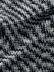 Blue Slim Fit Smart Elasticated Back Textured Trousers with Stretch - Image 3 of 5