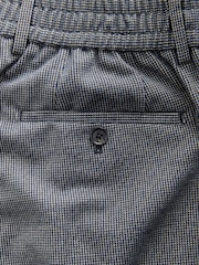 Blue Slim Fit Smart Elasticated Back Textured Trousers with Stretch - Image 8 of 8