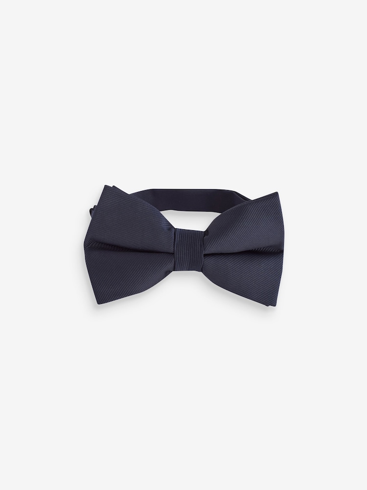 Navy Blue Twill Bow Tie - Image 1 of 6 Navy Blue Twill Bow Tie - Image 1 of 6